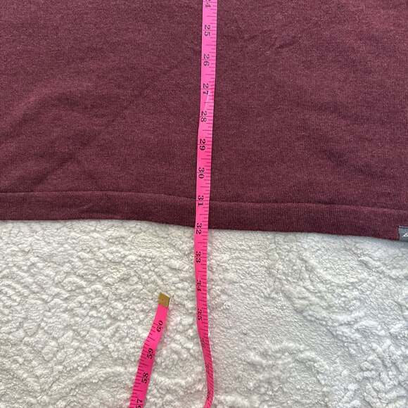 Eddie Bauer Men's Long Sleeve V-Neck Cotton Merino‎ Blend Sweater in Burgundy - Picture 5 of 7